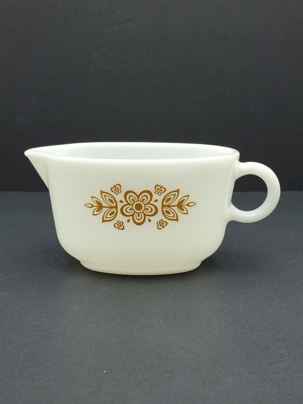 Pyrex Butterfly Gold Gravy Boat Corning Gold Flowers Butterflies Sauce Boat